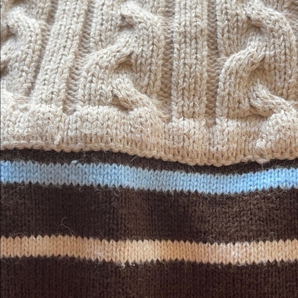 Hanna Andersson Cable Knit Sweater Dress Fair Isle Size 80 US 2 - Picture 14 of 16